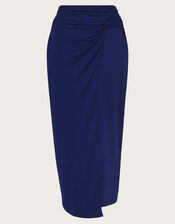 Winnie Wrap Midi Skirt, Blue (DARK BLUE), large
