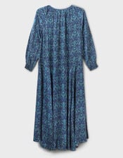 East Bridget Printed Satin Midi Dress, Teal (TEAL), large