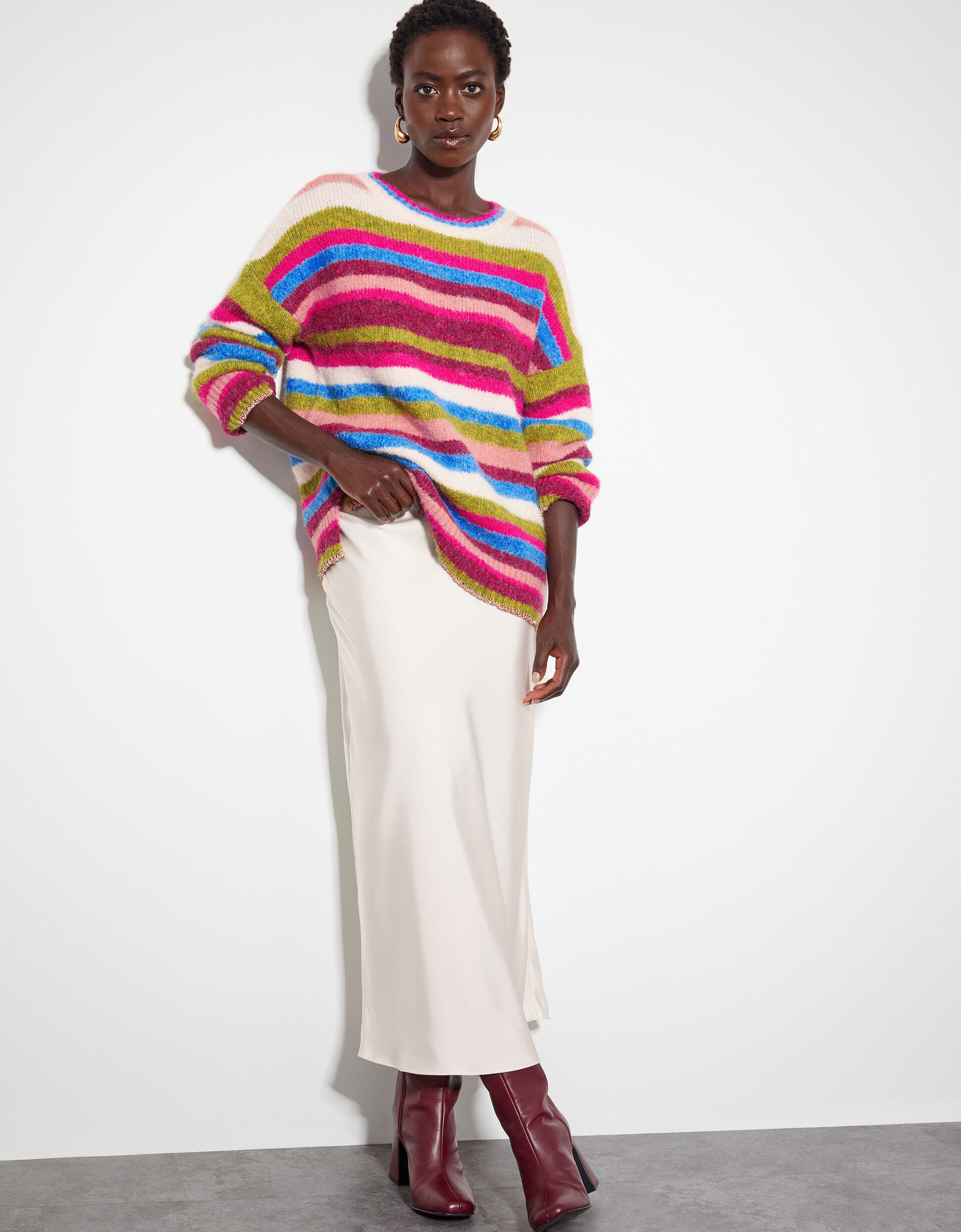 Shonda Colourful Stripe Jumper Multi Jumpers Monsoon UK