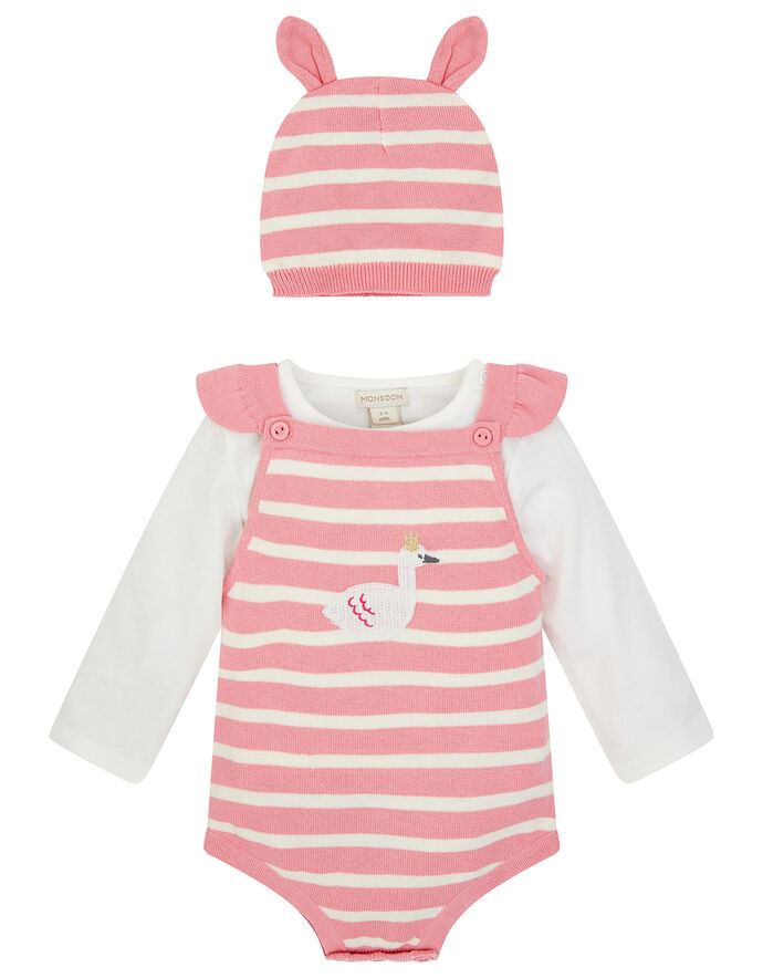 Newborn Baby Swan Knit Romper Set Pink | Newborn Outfits & Sets ...