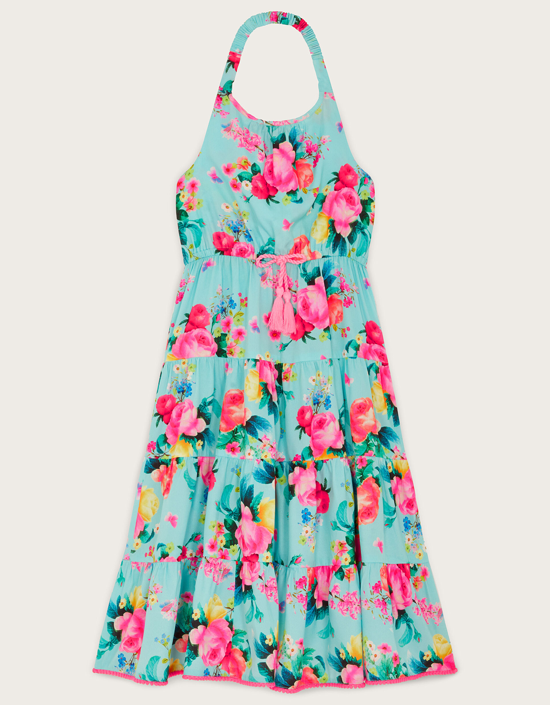 TEA BERRY MIX BOLD FLORAL TIERED MIDI DRESS main image 1