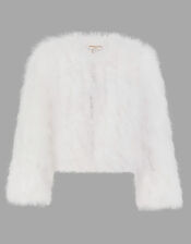 Frances Feather Bridal Jacket, Ivory (IVORY), large