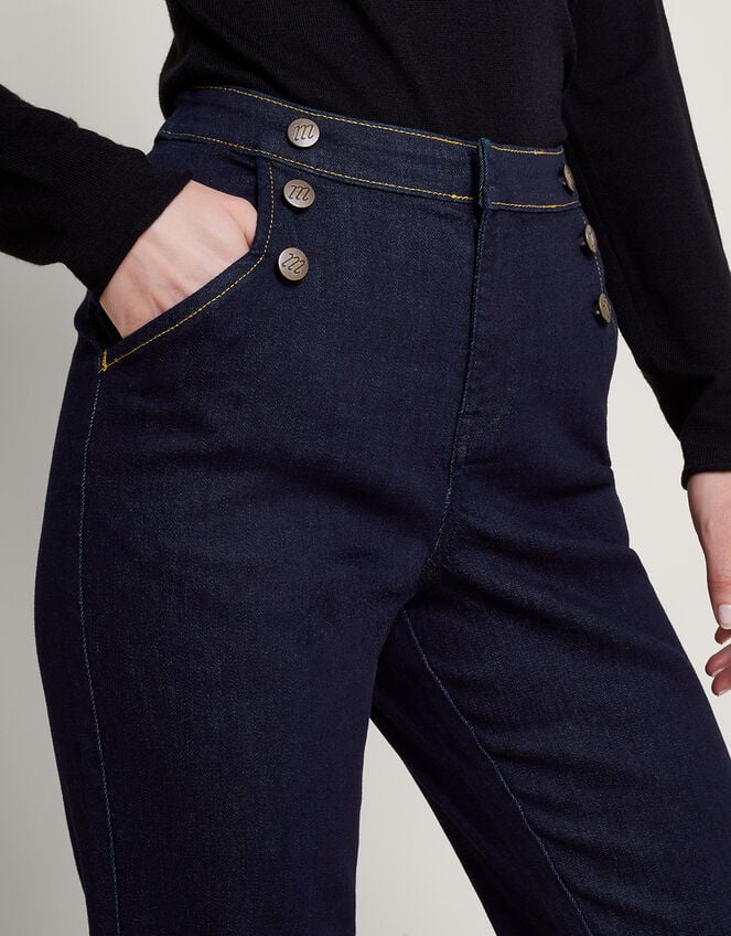 Rosa Flared Denim Jeans, Blue (INDIGO), large