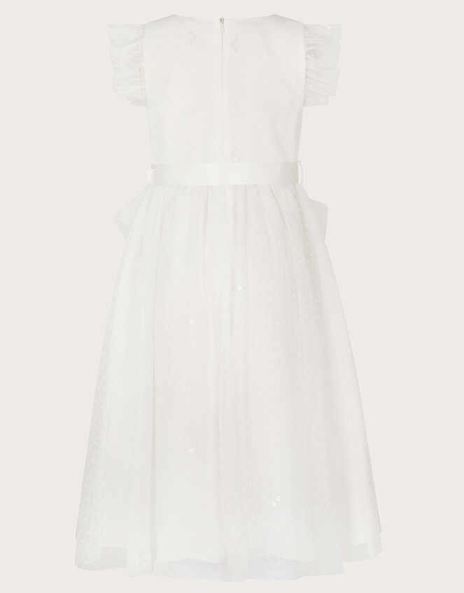 Stacie Waterfall Dress, Ivory (IVORY), large