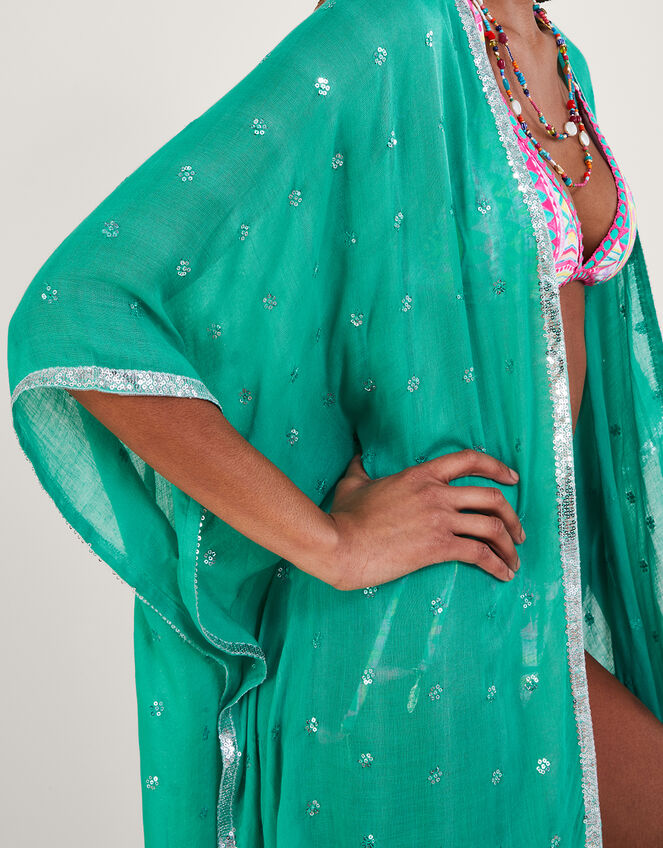 Embroidered Kaftan, Blue (TURQUOISE), large