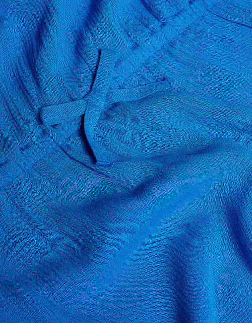 One-Shoulder Pom-Pom Frill Playsuit , Blue (BLUE), large