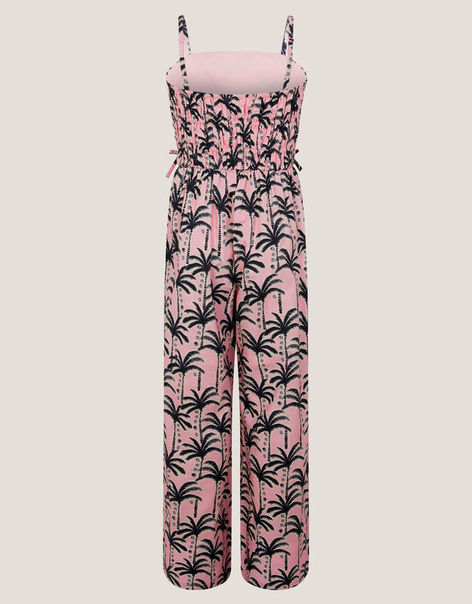 Palm Print Strappy Jumpsuit, Pink (PINK), large