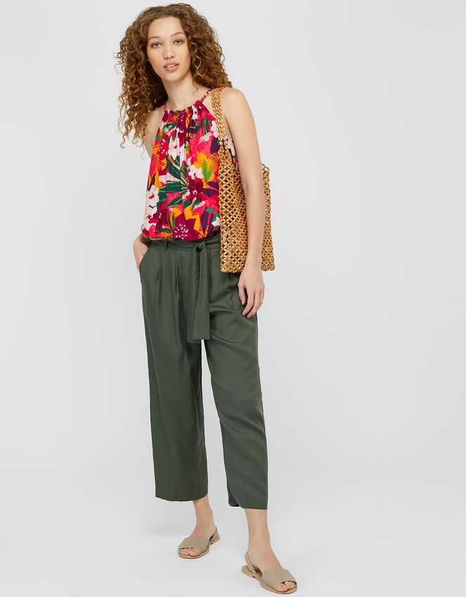 Alaska Floral Cami Top in LENZING™ ECOVERO™, Orange (ORANGE), large
