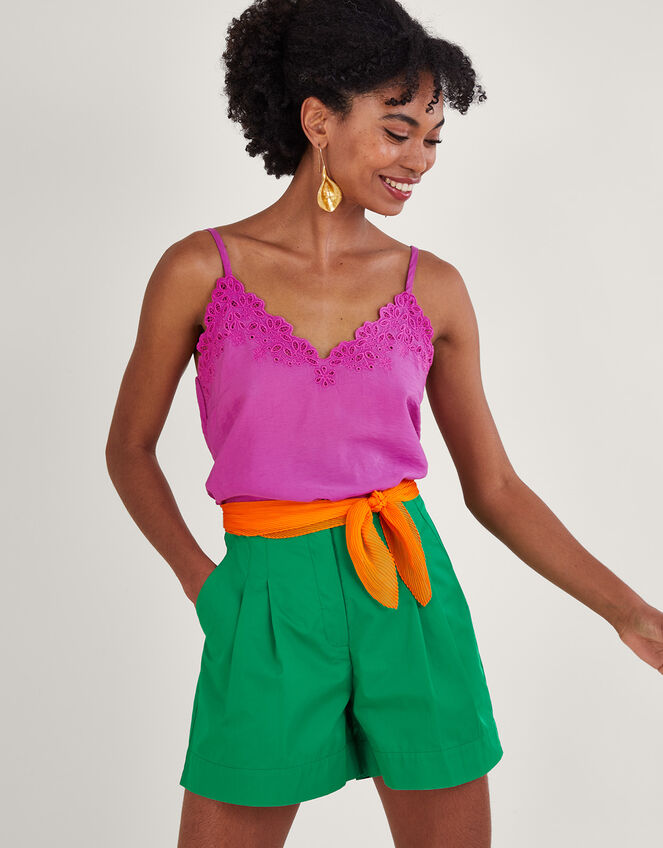 Beatrice Cutwork Cami Top, Pink (PINK), large