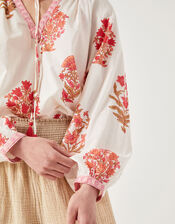 East Marcia Floral Cotton Blouse, Multi (MULTI), large