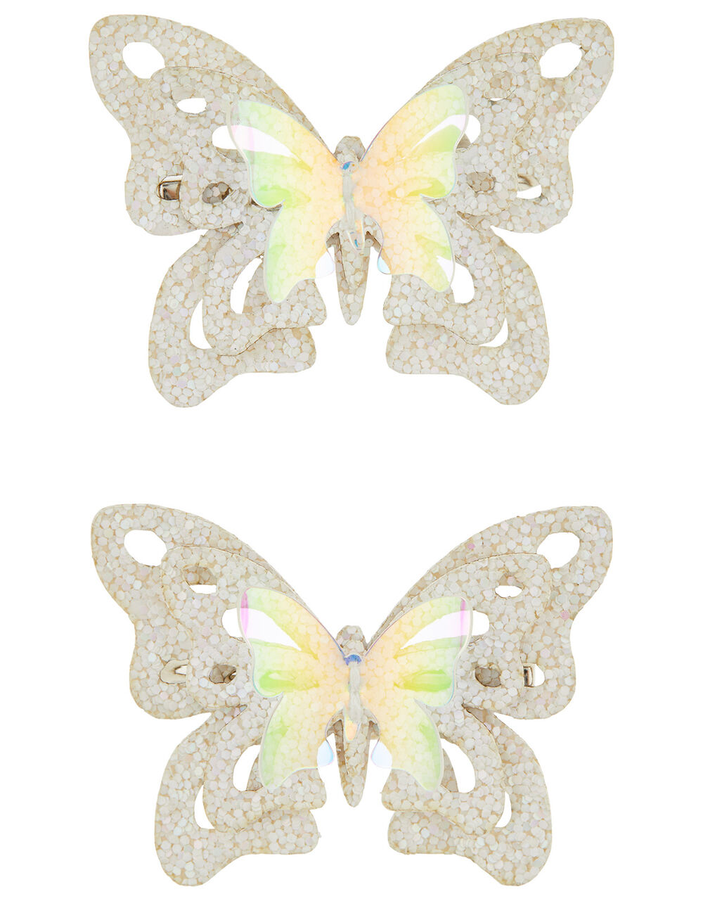 Leah Glitter Butterfly Hair Clips Girls' Hair Accessories Monsoon UK.