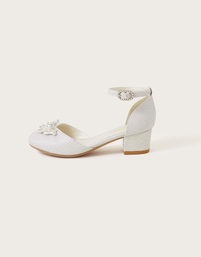 Butterfly Gem Two-Part Heels Silver