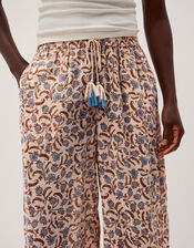 Ari Floral Balloon Trousers, Blue (BLUE), large