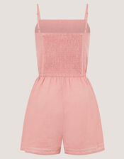 Pineapple Embroidered Playsuit, Pink (PINK), large