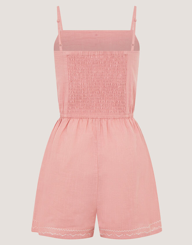 Pineapple Embroidered Playsuit, Pink (PINK), large