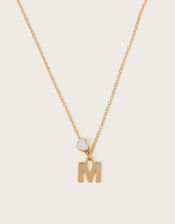Initial Heart Pendant Necklace with Pouch, Multi (MULTI), large
