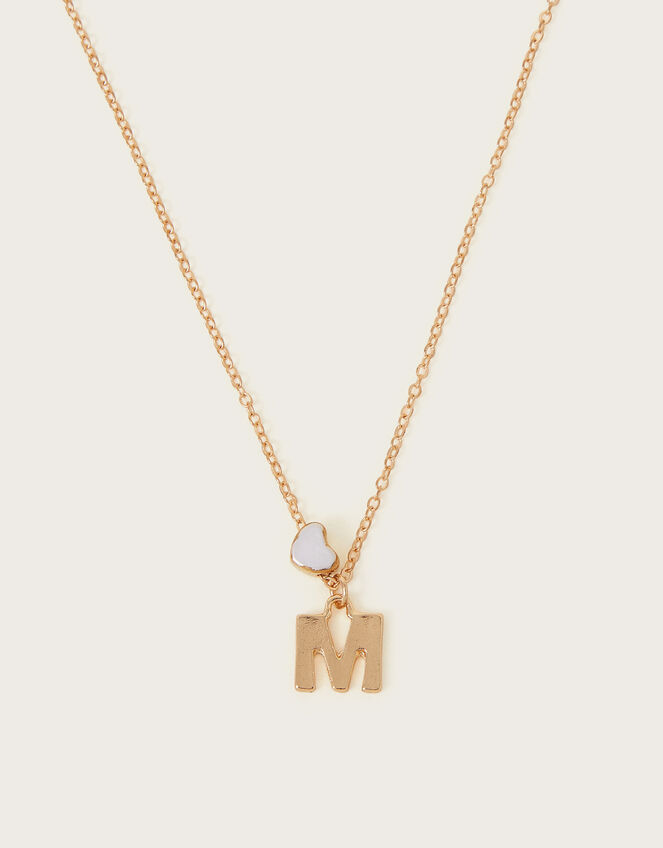 Initial Heart Pendant Necklace with Pouch, Multi (MULTI), large