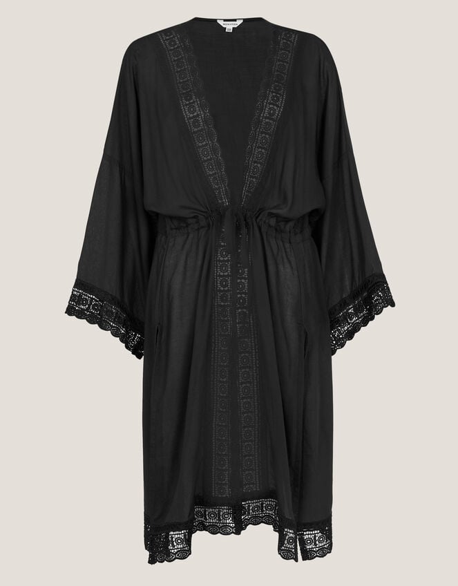 Cecelia Lace Trim Beach Cover Up, , large