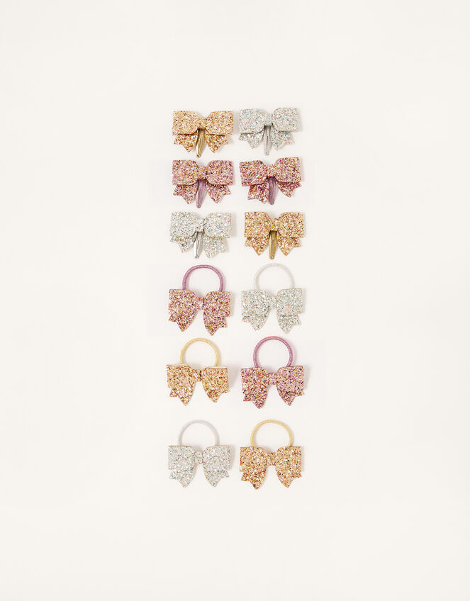 Glitter Bow Hair Accessory Set, , large