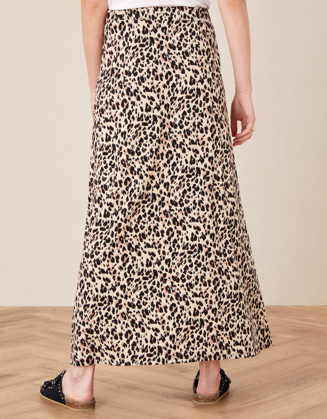 Vikky Animal Print Maxi Skirt Camel