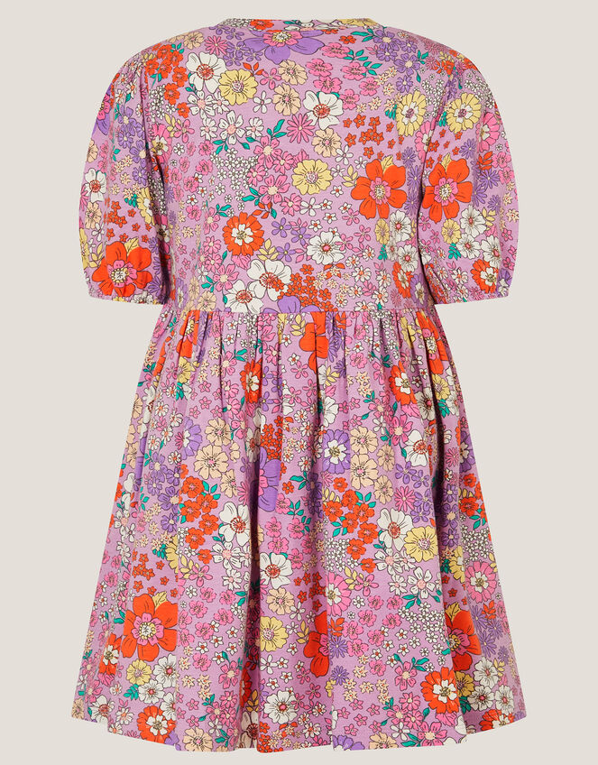 Floral Jersey Skater Dress, Multi (MULTI), large