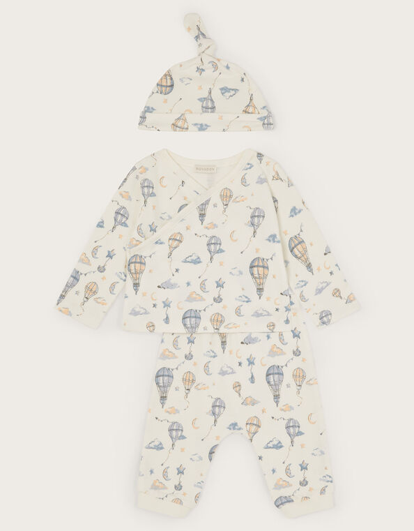 Newborn Hot Air Balloon Sleep Set, Green (GREEN), large