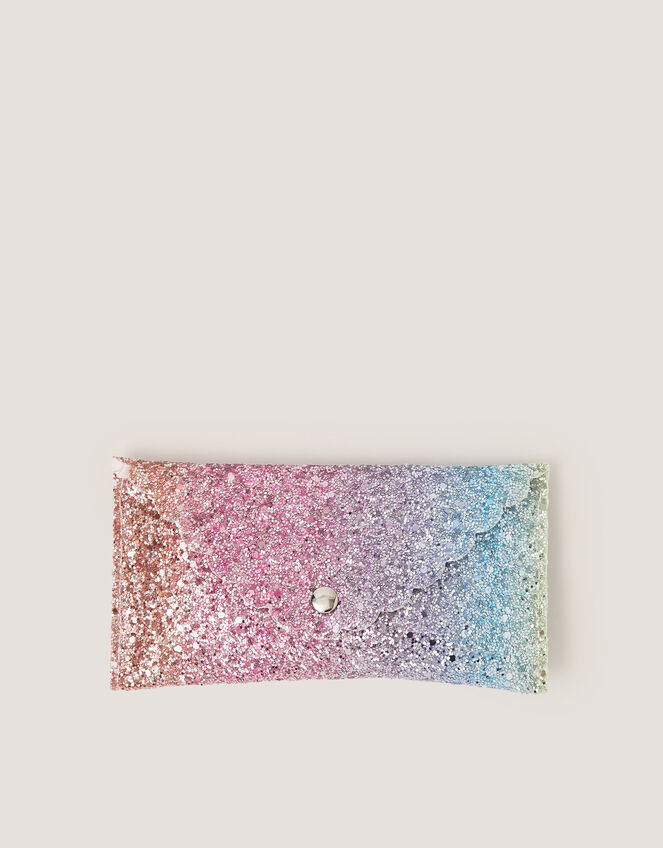 Rainbow Glitter Sunglasses Case, , large