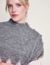 Ami Aztec-Inspired Jumper, Grey (GREY), large