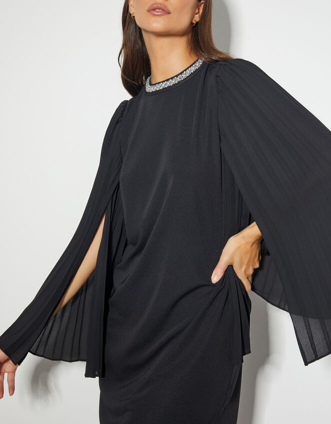 Jaye Jewel Collar Tunic Dress, Black (BLACK), large