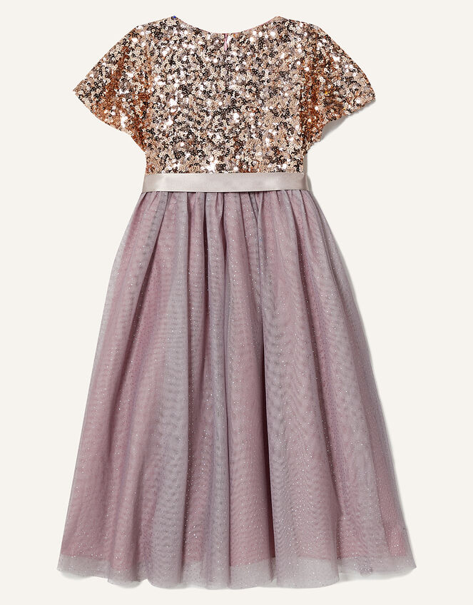 Truth Cape Sleeve Dress , Pink (DUSKY PINK), large