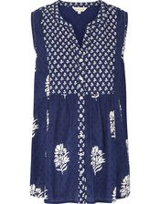 East Clover Top, Blue (NAVY), large
