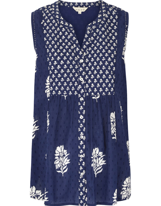 East Clover Top, Blue (NAVY), large