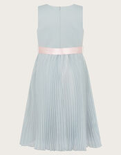 Sally Scuba Pleated Dress, Grey (GREY), large