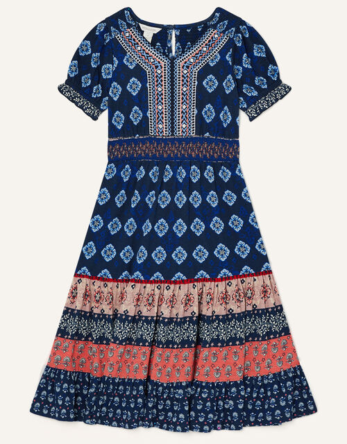 MINI ME Fern Printed Dress, Blue (BLUE), large
