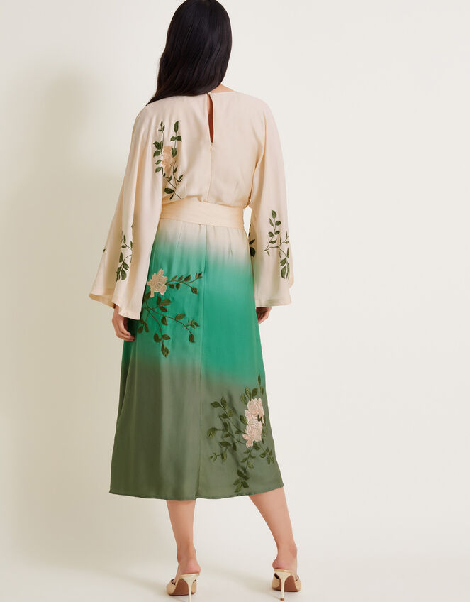 Primrose Park London Zion Dress Floral Green Flower Shadows 02