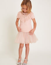 Ruffle Sequin T-Shirt, Pink (PINK), large