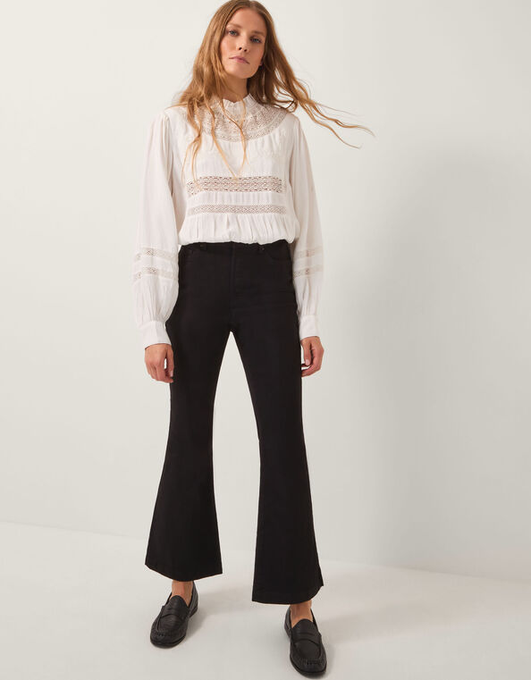 Cassie Kick Flare Jeans, Black (BLACK), large