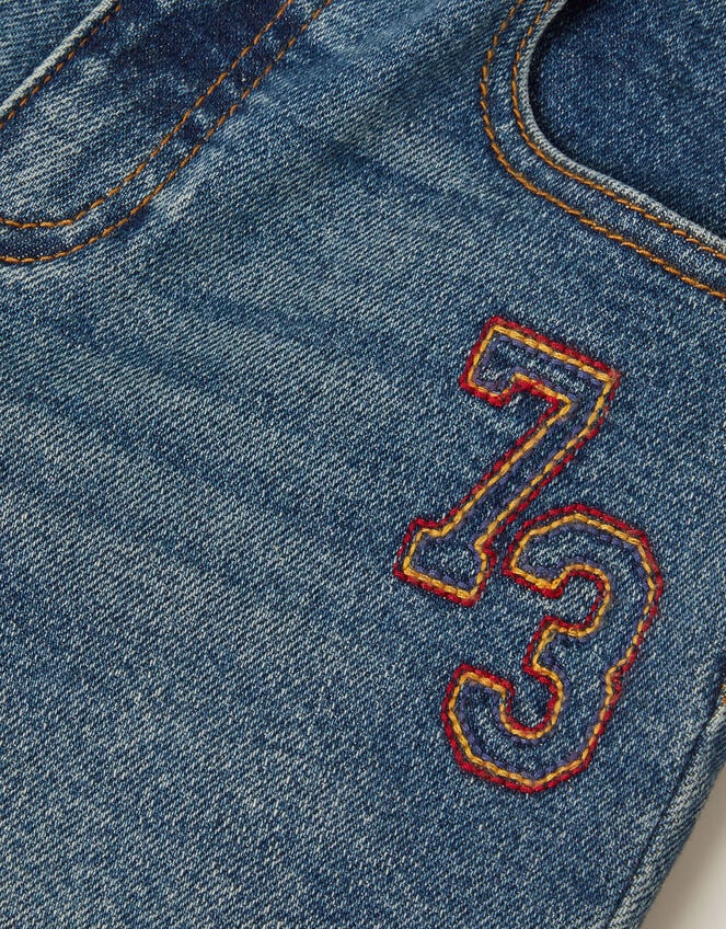 73 Logo Straight Leg Jeans, Blue (BLUE), large