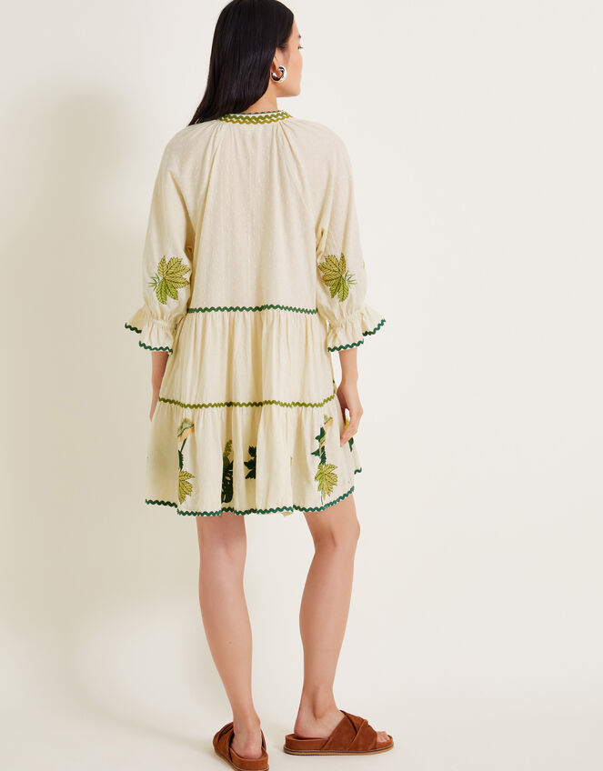 Lila Leaf Embroidered Dress Ivory | Day Dresses | Monsoon UK.