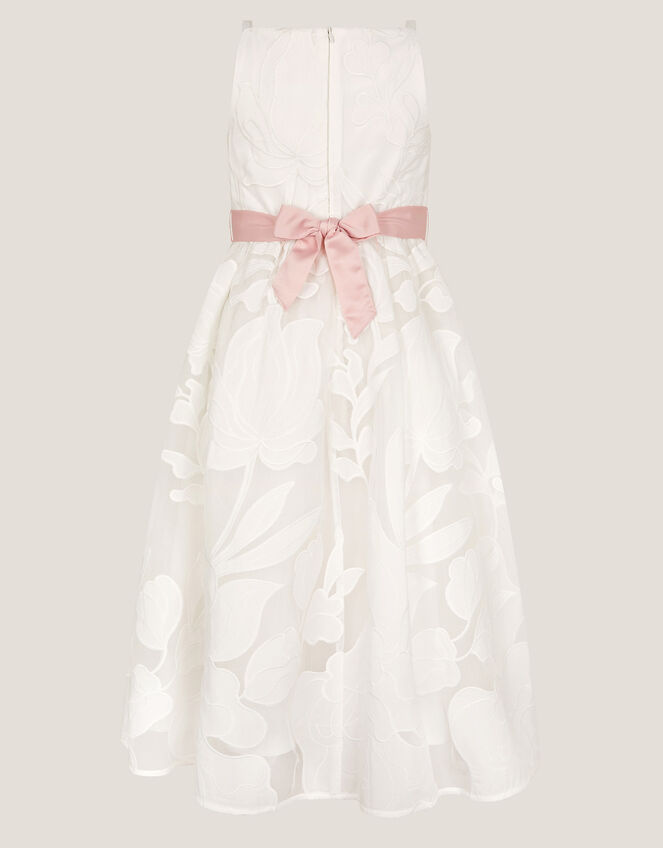 Floral Embroidered Maxi Party Dress, Ivory (IVORY), large