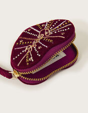 Mini Heart Embroidered Purse, , large