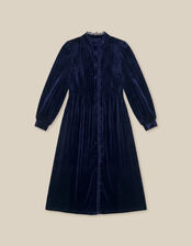 Pip Pinktuck Velvet Midi Dress, Blue (MIDNIGHT), large