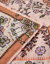 Ines Square Floral Print Scarf, , large