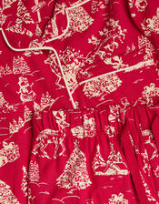 Christmas Print Long Pyjamas Set, Red (RED), large