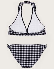 Gingham Bikini Set, Black (BLACK), large