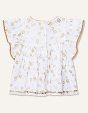 Baby Daisy Foil Top and Legging set , Ivory (IVORY), large