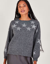 Sabrina Star Jumper, Grey (GREY), large