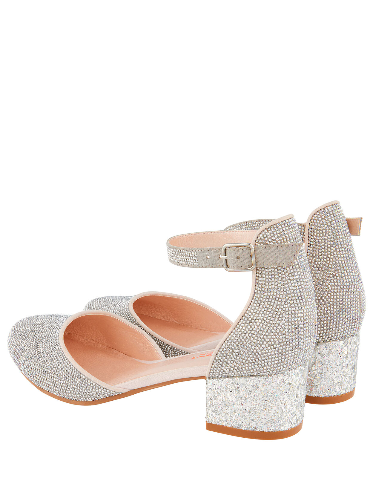 silver diamante heels uk