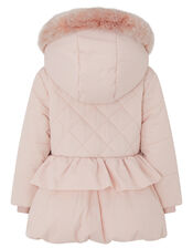 Padded Bow Puffball Coat, Pink (PINK), large