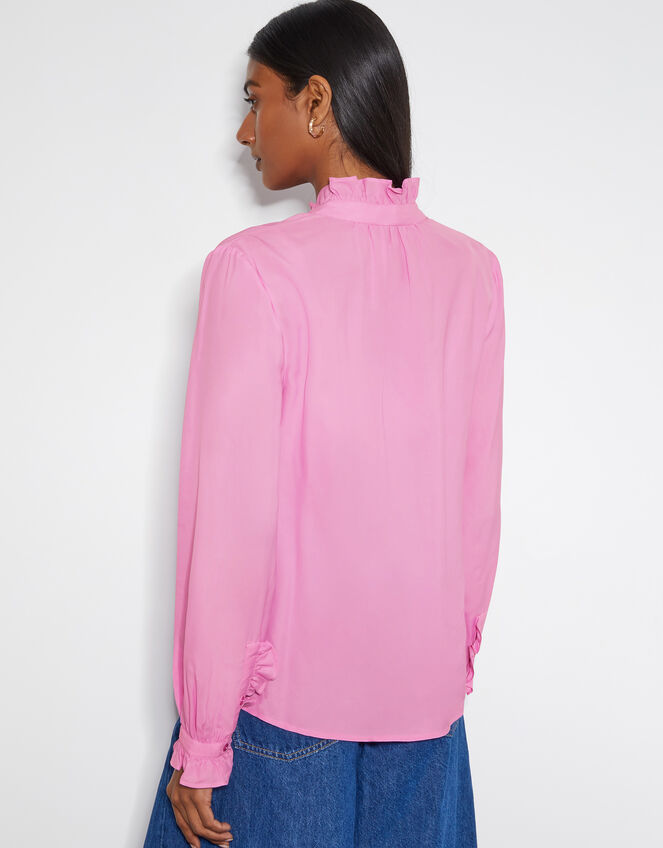 Cecily Ruffle Blouse, Pink (PINK), large